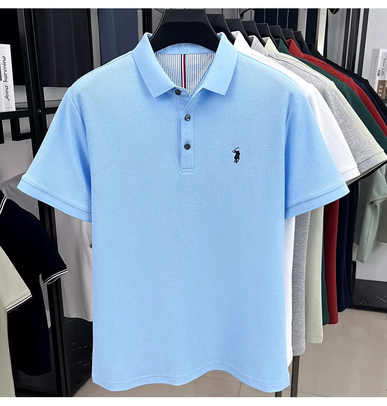 Men's 100% Cotton Polo Shirt – Short Sleeve Casual Golf & Business Shirt