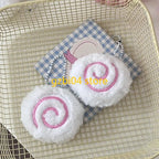 13MD Plush Fish Cake Charm Keychain Decorative Bag Accessory Car Hanging Decoration