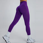 Women's Seamless Yoga Leggings Sexy High Waisted Tummy Control Scrunch Butt Lifting Running Workout Pants Outdoor Sports Fitness