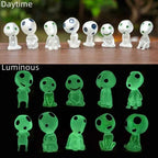 10pcs Luminous Resin Ghost Figures, Miniature Alien Decor for Aquarium, DIY Terrarium Crafts, Halloween Outdoor Decorations