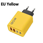 4 Ports 120W Charger USB C PD Quick Charge 3.0 Type C USB Phone Chargers Super Fast Charging Adapter For iPhone Samsung Xiaomi