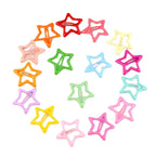 30/60/90Pcs Random Colorful Star BB Hairclips  Cute Star Barrettes Simple Metal Snap Clip Headdress Hair Cute headwear