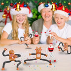1/4pcs Santa Claus toys Retractable decompression toys Santa Claus/Snowman/Elk/Gingerbread  Perfect for Christmas Decoration