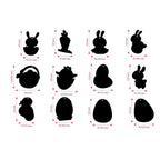 12pcs Easter Magic Scratch Paint Easter Eggs Crafts DIY for Making Holiday Gifts Egg Basket Fillers Party Decorations