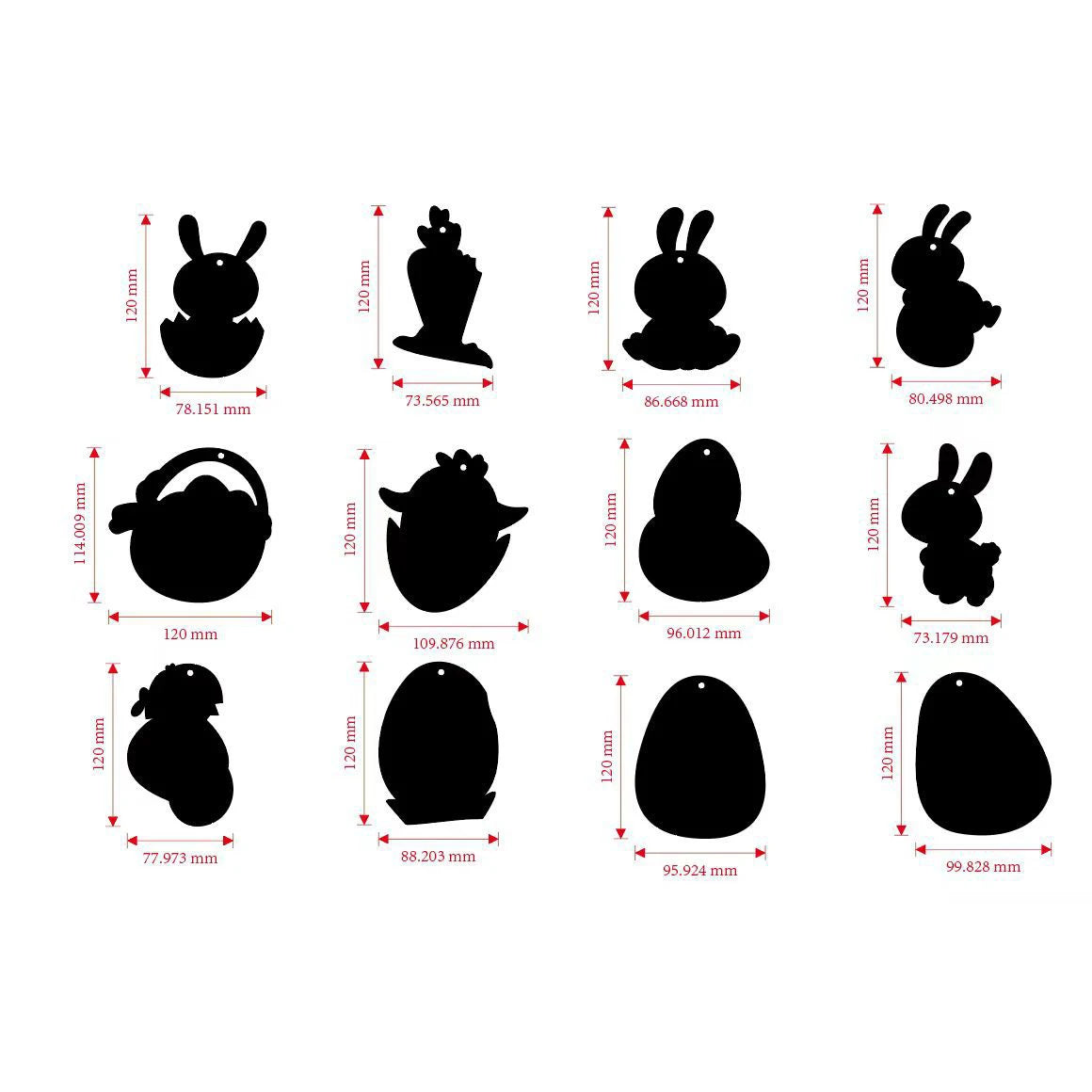 12pcs Easter Magic Scratch Paint Easter Eggs Crafts DIY for Making Holiday Gifts Egg Basket Fillers Party Decorations