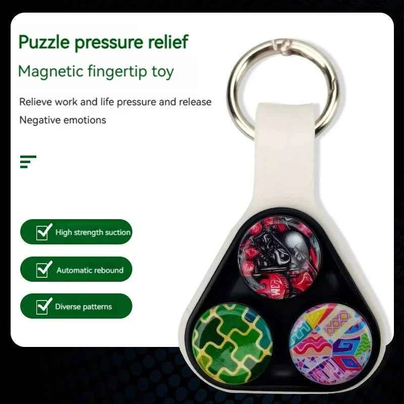 New Hand Spinner Series Elastic  Magnet Toy Colorful Decompression Fidget Spinner Toys for Adults Kids Christmas Gifts