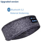 HUAWEISHI Bluetooth 5.0 Earphones Sports Sleeping Headband Elastic Wireless Headphones Music Eye Mask Wireless Headset Headband