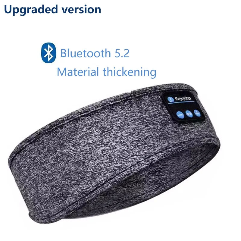 HUAWEISHI Bluetooth 5.0 Earphones Sports Sleeping Headband Elastic Wireless Headphones Music Eye Mask Wireless Headset Headband