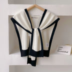 Clearance_Spring And Autumn Knitted Striped Shawl With High-Grade Summer Office Air-Conditioned Room Neck And Shoulder Scarf_Con