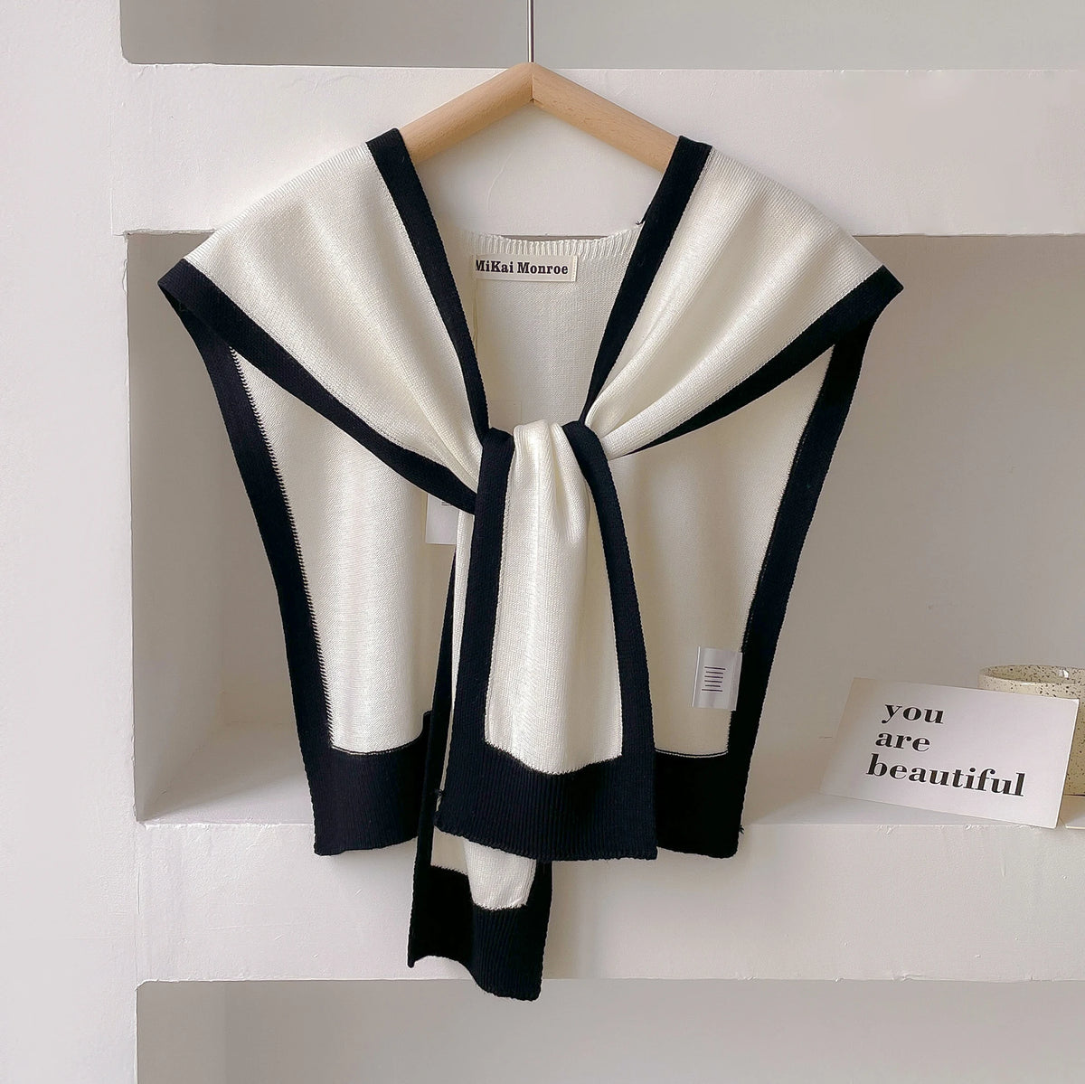 Clearance_Spring And Autumn Knitted Striped Shawl With High-Grade Summer Office Air-Conditioned Room Neck And Shoulder Scarf_Con