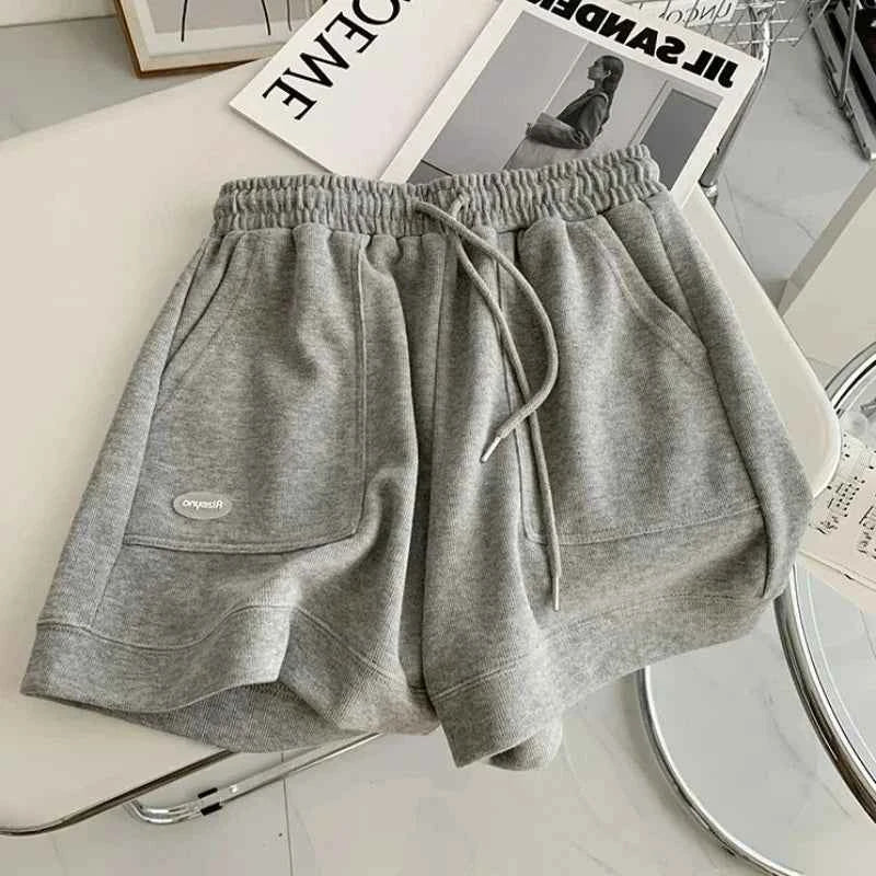 Women's Comfortable Loose Wide-legged Drawstring A Pants Slim Waist Slim Fit Casual Home Versatile Sports Shorts New