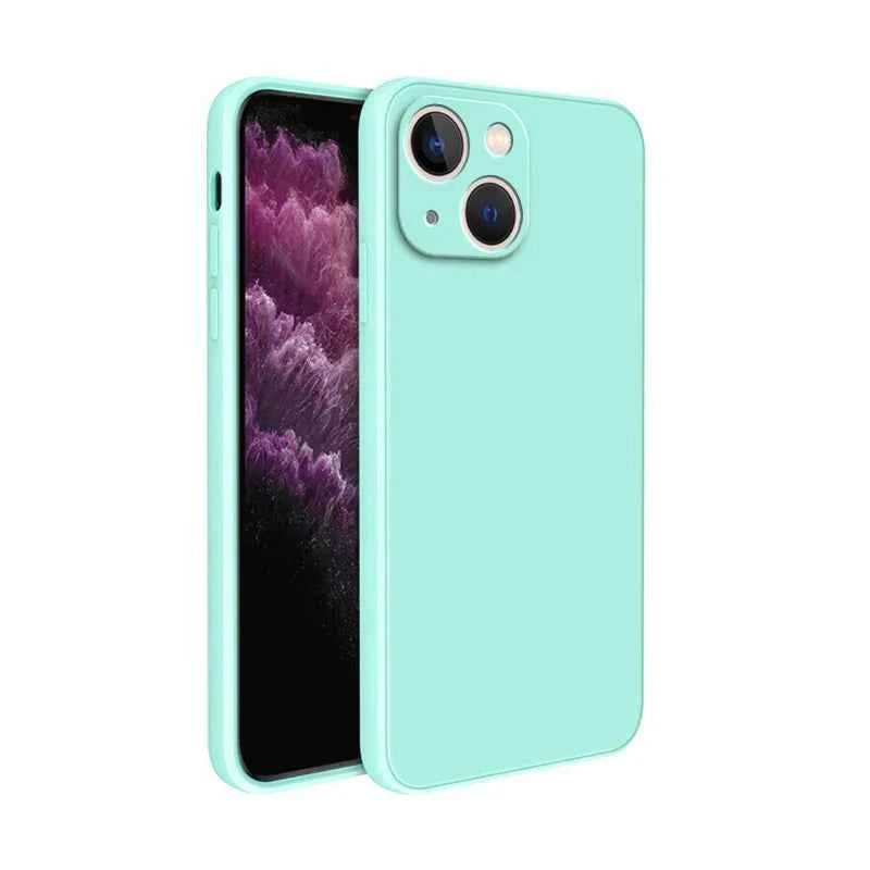Square Square Liquid Silicone Phone Case for iPhone 14 Plus 11 12 13 14 Pro Max 12 13 mini Luxury Camera Protective Cover
