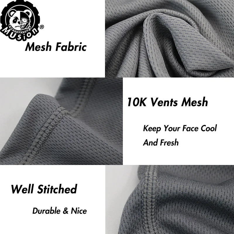 Musion Breathable Motorcycle Mask Quick Dry Mesh Bandana Head Scarf Men M Cool Fabric Sun Protection Rider for Cycling