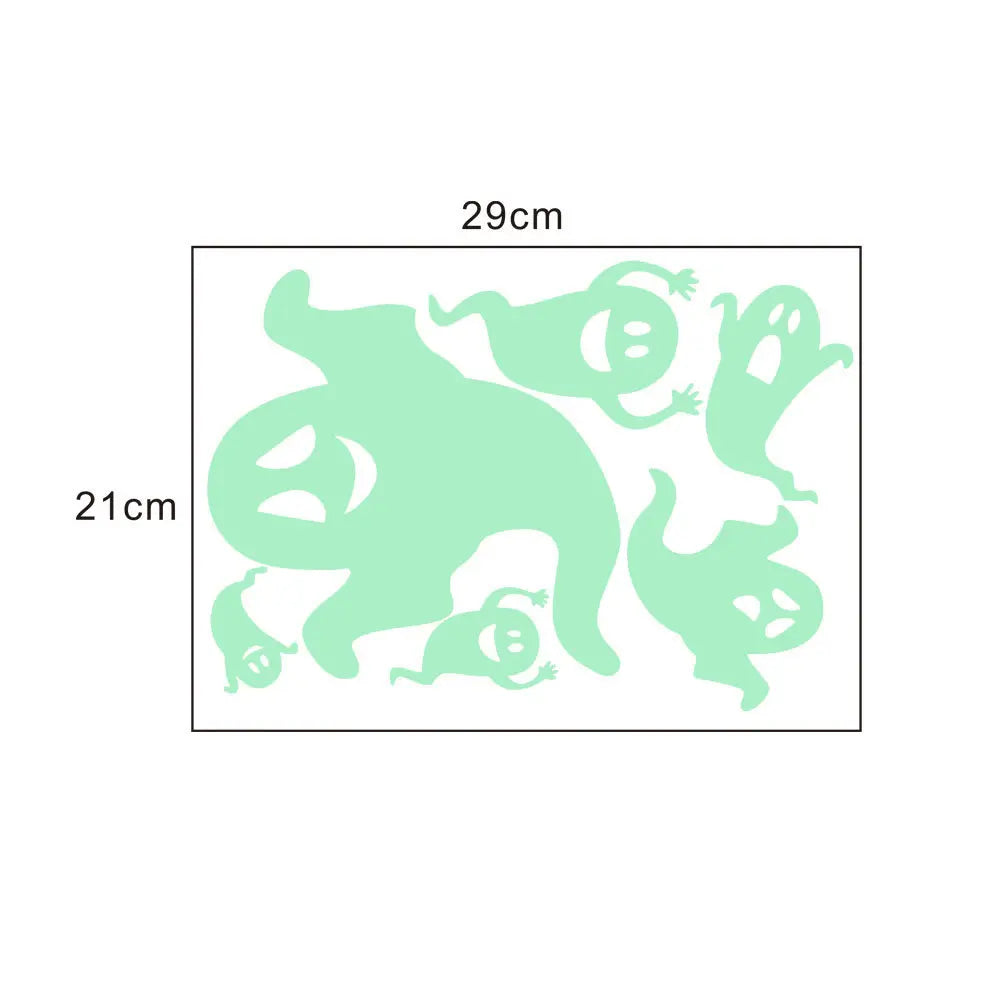 Halloween Luminous Window Stickers – Glowing Eyes, Bats & Ghost Decor