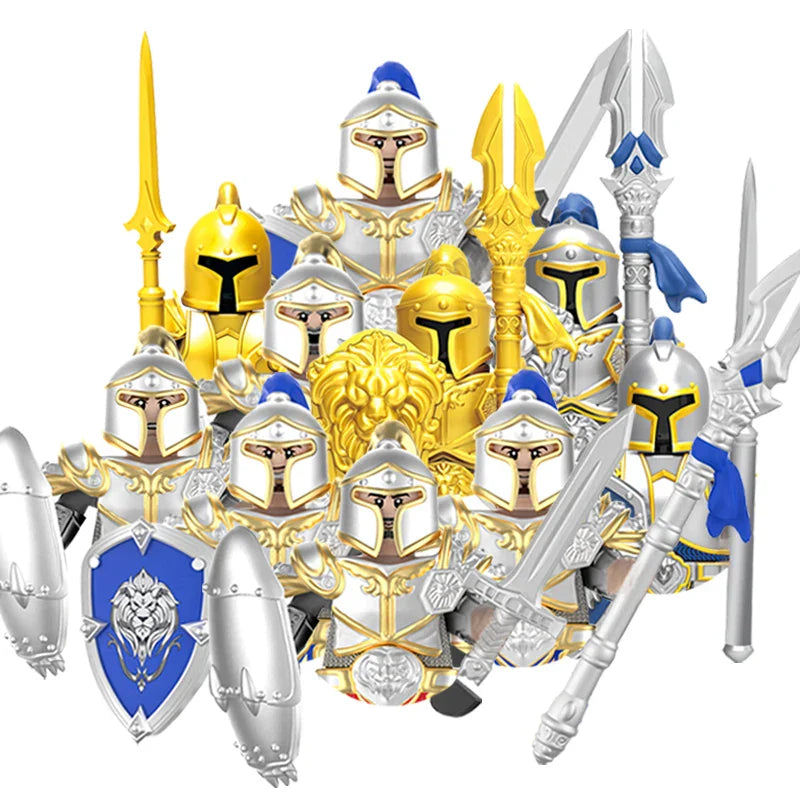 Medieval Knight Building Block Figures Fantasy Warrior Army Set