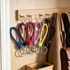 Stylish PU Leather Braided Woven Keychain Bag Pendant - A Perfect Gift for Men and Women!