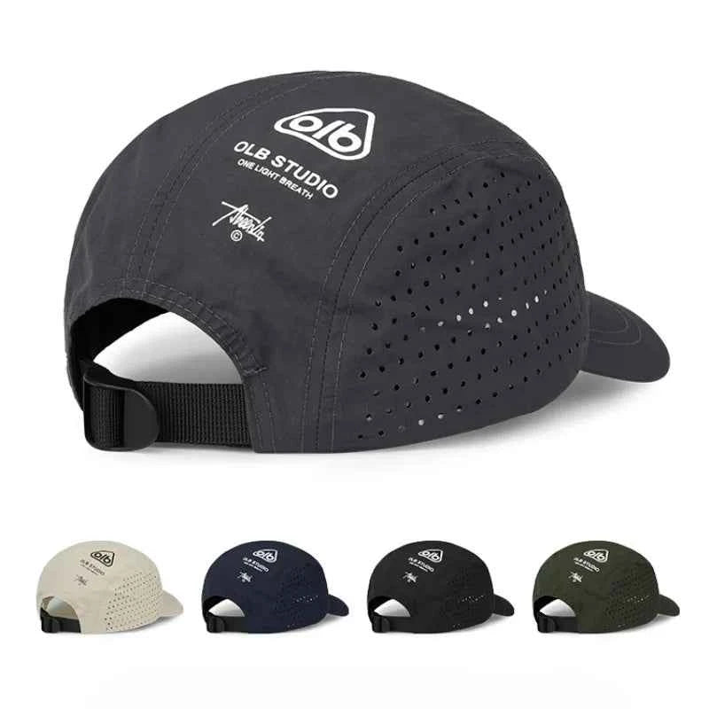 Short Brim Quick-Drying Mesh Baseball Cap - Breathable Lightweight UV Protection Sunshade, for Men Women Couples, Outdoor Hiking