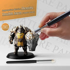 6pcs professional dry brush set with solid wood handle and aluminum collar, suitable for model and character painting