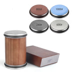 Rolling Knife Sharpener Kit – Magnetic Diamond Sharpening Stone with 15° & 20° Angle Guide