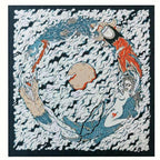 Navy Blue Cashew Hip Hop Cotton Square Bandana Scarf Riding Headband Paisley Gifts For Men Unisex