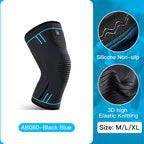 1 Pcs Compression Knee Support Sleeve Elastic Breathable Knee Pads Brace Springs Gym Sports Protector Basketball Volleyball Run