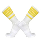 Aero Cycling Summer Anti Socks Whiteline Slip Silicone Socks Men Bicycle Sport Running Bike Socks Calcetines Ciclismo