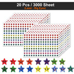 450-3000 Sheet Happy Face Stars Reward Sign Stickers Pack DIY Skateboard Suitcase Stationery Decals Decor Phone Laptop Gift Toys