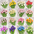 3/5/10/15/20pcs Tulips Artificial Flowers Real Touch Flower Bouquet Tulips Fake Flower for Wedding Home Decoration