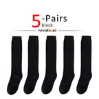 Long Socks Women Stockings Organic Cotton Solid Warm Thigh High Ladies Girls Street Fashion Young Casual Knee Socks Harajuku