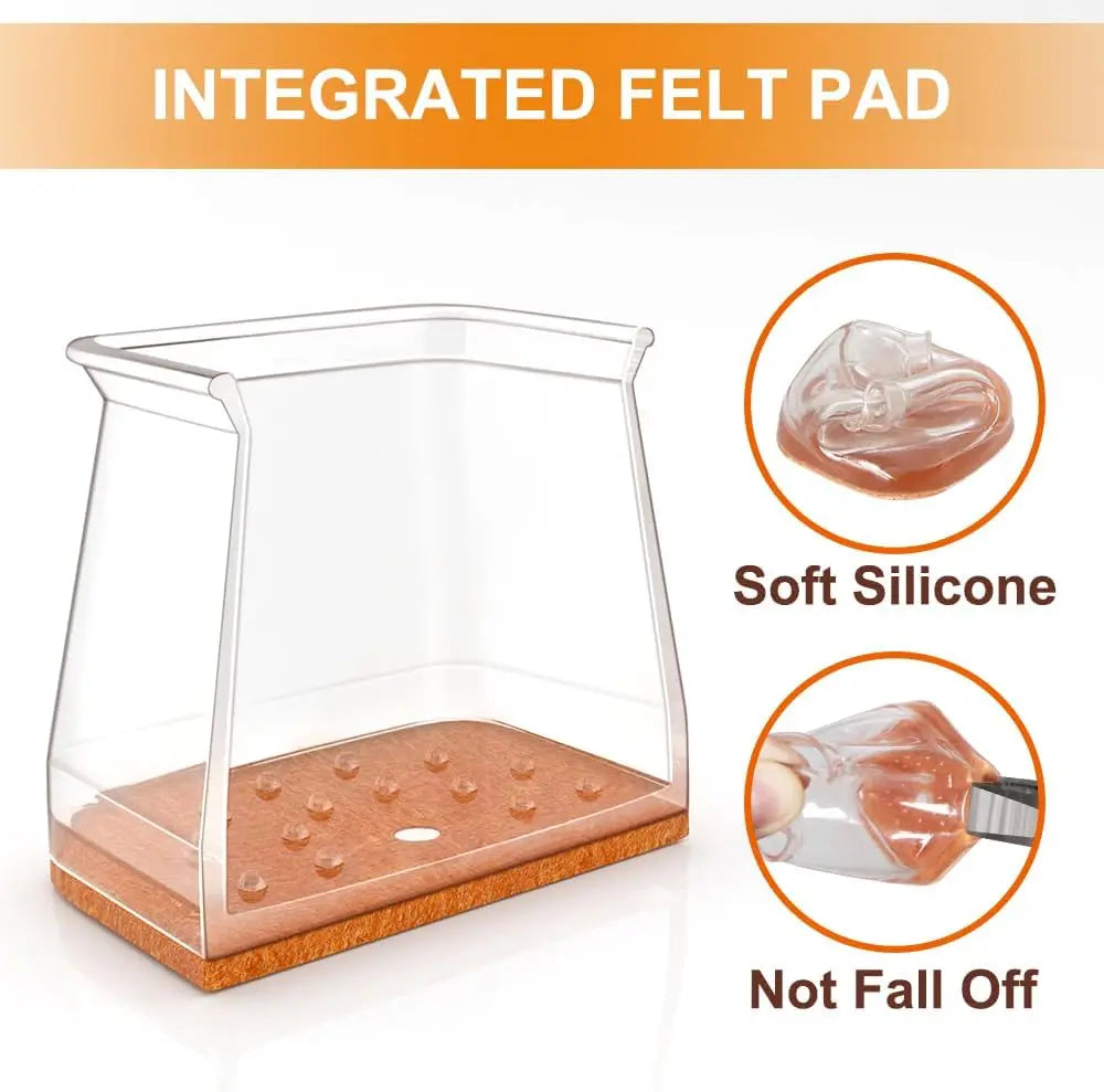 Thicked Chair Leg Floor Protector Silicone Anti-Slip Furniture Pads Wear-resistant Table Leg Cover Scratch-proof Floor Protector