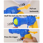 10-100pcs Cat Plush Ball Shooting Gun Funny Cat Toys Interactive Launch Training Toy For Pet Kitten Creative Mini Shooting Games