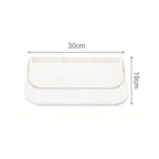 1pc Foldable Wall-mounted Shelf, For Bathroom, Toilet, Kitchen, Bedside, No Drilling Phone Storage, Wifi Router Storage
