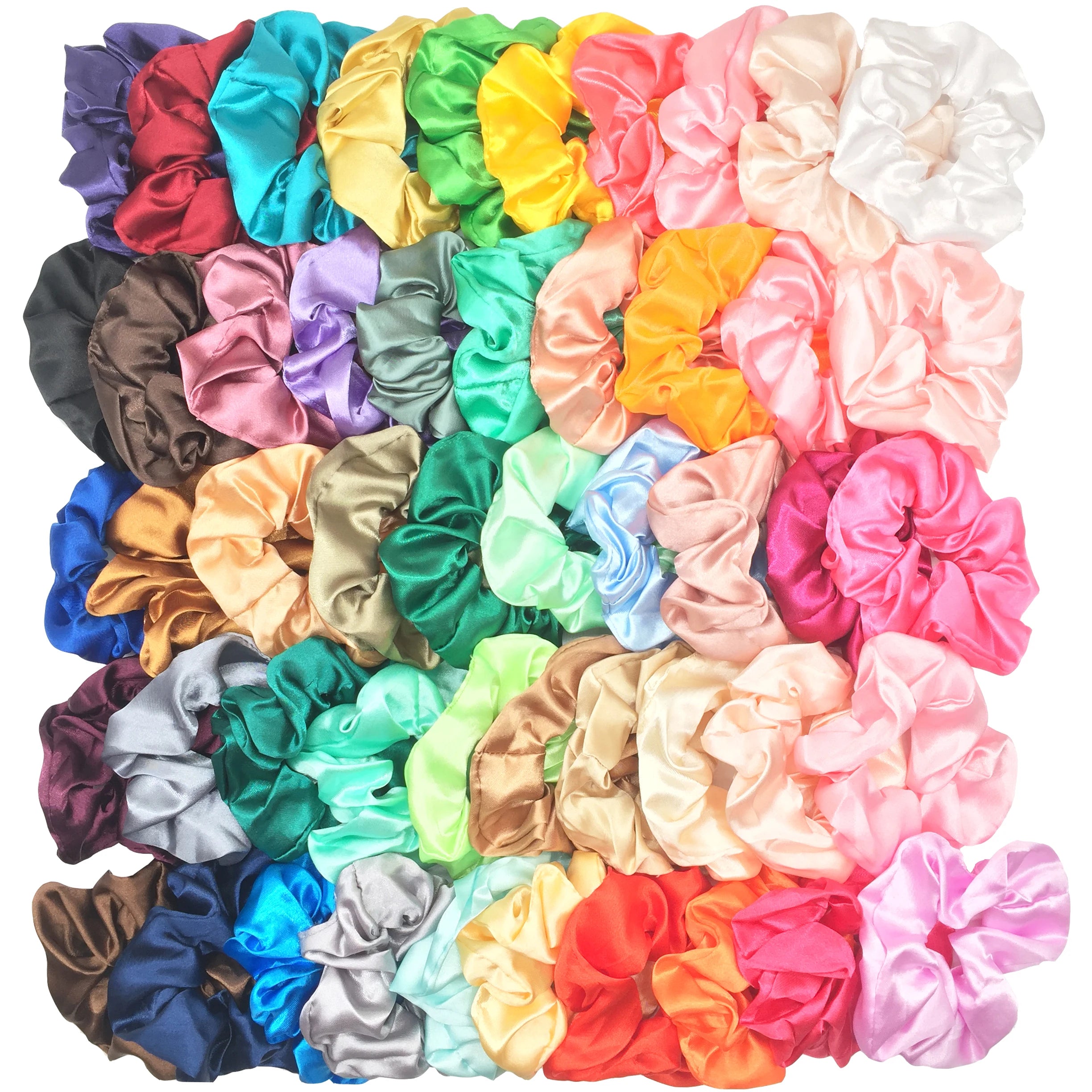 Satin Scrunchies Set for Women & Girls – 25/10/6 Pcs Elastic Hair Bands | Soft Silk Ponytail Holders & Fashion Hair Accessories