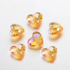 20pcs Acrylic Heart Beads Transparent Loose Spacer Beads for DIY Jewelry Making Pendants Neaklace Bracelet Needlework Material