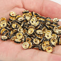50pcs Rhinestone Spacer Beads Multi-color Crystal Metal Spacers Rondelle Beads for Jewelry Making DIY Bracelets Accessories