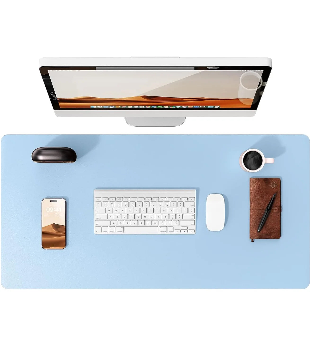Large PU Leather Desk Pad – Non-Slip Office Mouse Pad & Desk Protector for Laptop, Keyboard, and Workstation
