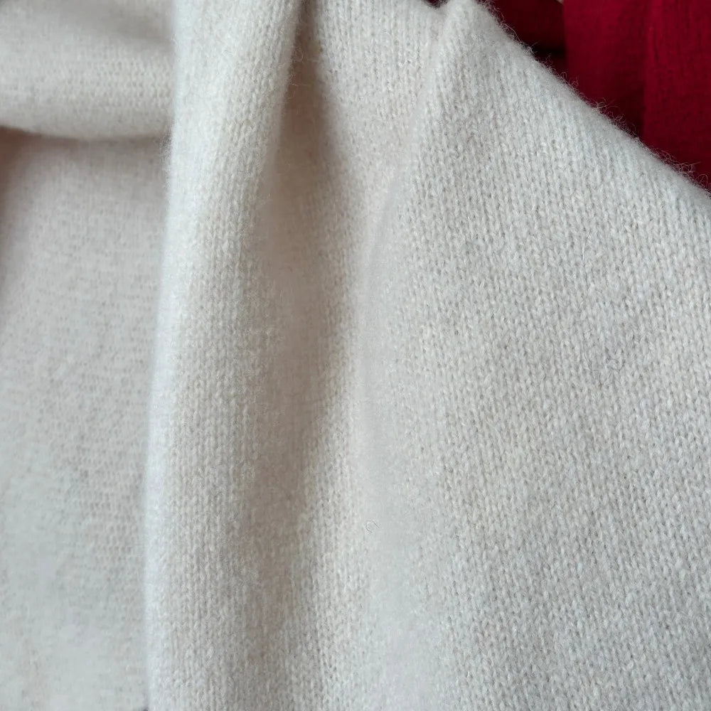 100% Wool Winter Scarf For Women Warm Triangle Knit Scarves Hijab Solid Lady Shawl Wrap Female Pashmina Bandana Head Scarfs New