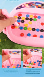 1 PCS Children's Magnetic Doodle Board with Pen & Beads Drawing Toy for 3-8 Years Kids Educational Boy Girl Montessori Gift