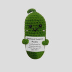 New Positive Energy Potato Hug Pocket Mini Handmade Plush Wool Knitting Doll with Card Funny Christams Gift Home Room Decoration