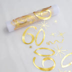 20th 30th 60th Birthday Table Runner Decor for 20 30 60 Birthday Table Party Supplies 3M Gold Table Runner Roll  Birthday Decor