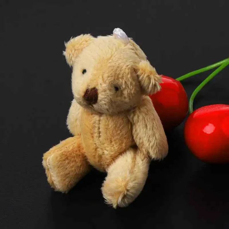 5PCS Plush Stuffed Bear Ornament Lovely Plush for Key Chain Bag Decor Handbag Accessories for Key Ring Girl Gift Women F