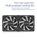 TEUCER 3000RPM 120MM Large Air Volume 220V Btc Mining Machine Workstation Cabinet Server Case Cooling System Fan with Adapter
