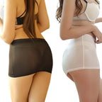 Sexy See Through Black Slim Ultra thin Mini Short Skirts Bodycon Wrap Hips silk Skirt for Woman Spring Summer Fashion Lingerie