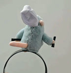 Ratatouille Mouse Head Hairband Capybara Funny Plush Hair Hoop Halloween Decor Capibara Women Hair Band Makeup Headdress Hairpin