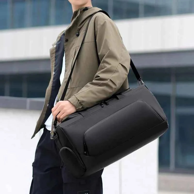 Sports Gym Bag, Large Capacity Handbag,Portable Travel Duffel Bag, Multi-compartment with Shoes Storage,Perfect for Vacation,Gym