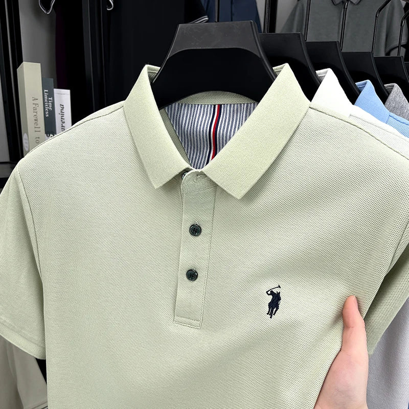 Men's 100% Cotton Polo Shirt – Short Sleeve Casual Golf & Business Shirt