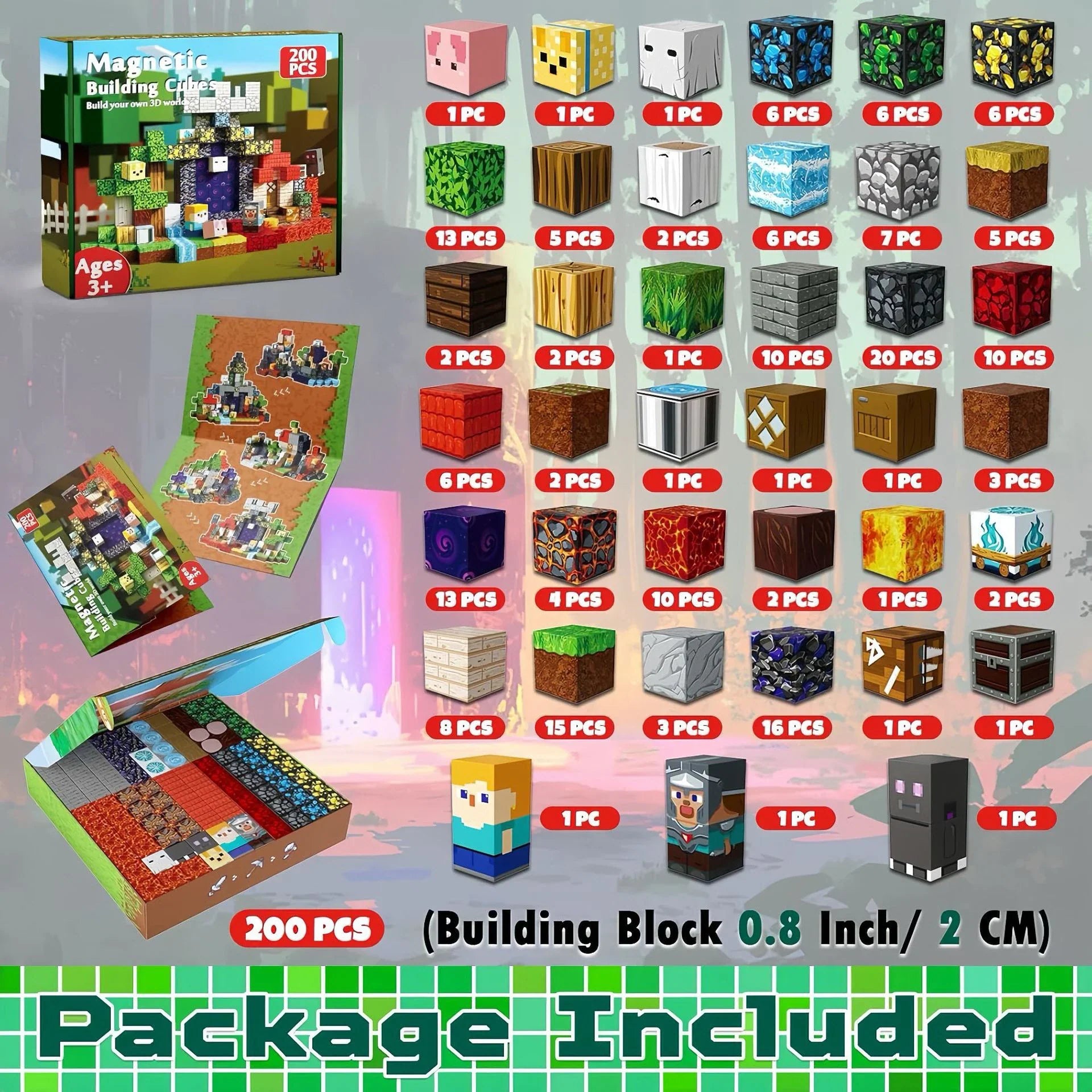 Magnetic Tiles Building Blocks – STEM Educational Toy Set
