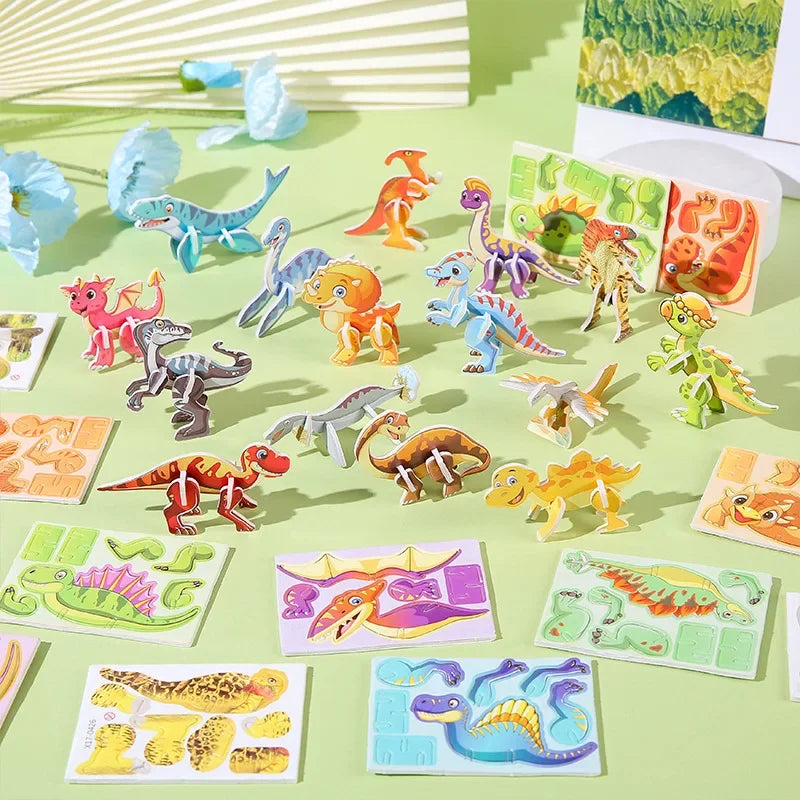 30 Pcs Mini Animal DIY Jigsaw Puzzle Toys Kids Gifts for Classroom Rewards Birthday Party Baby Shower Pinata Filler