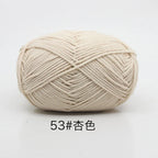 40-50g/Set 4ply Milk Cotton(80%) Knitting Yarn Needlework Dyed Lanas For Crochet Craft Sweater Hat Dolls At Low Price