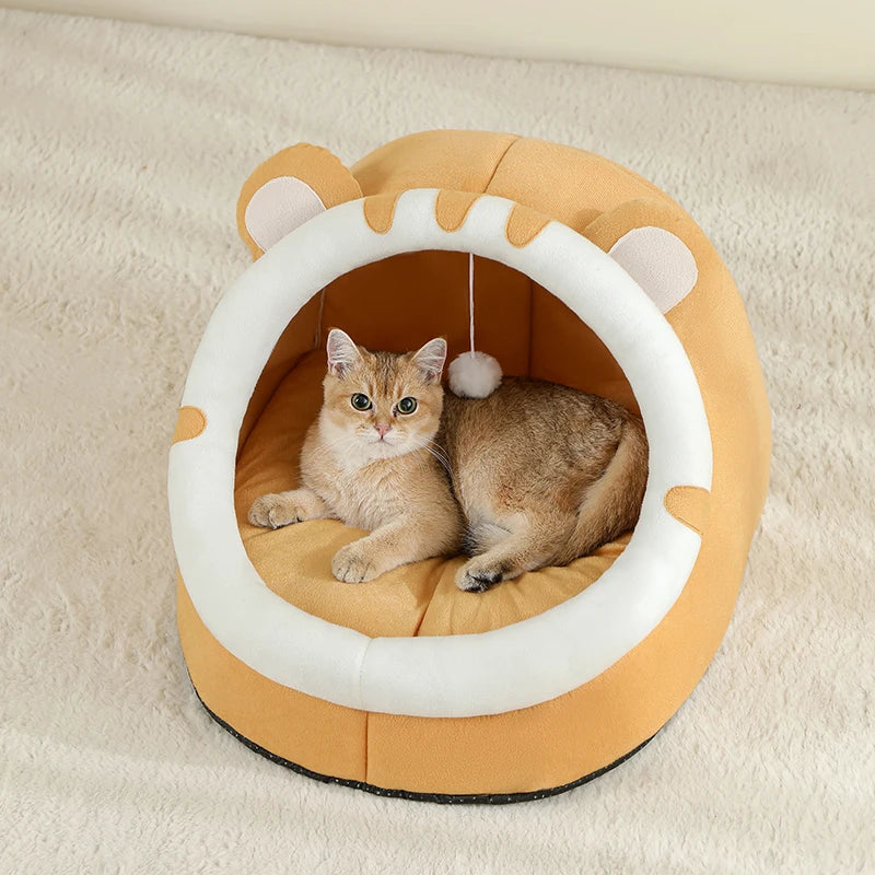 Super Cat Bed Warm Pet House Kitten Cave Cushion Cat House Warm Sleeping Dog Basket Tent Small Dog Mat Supplies Bed For Cats - WTN Essentials 